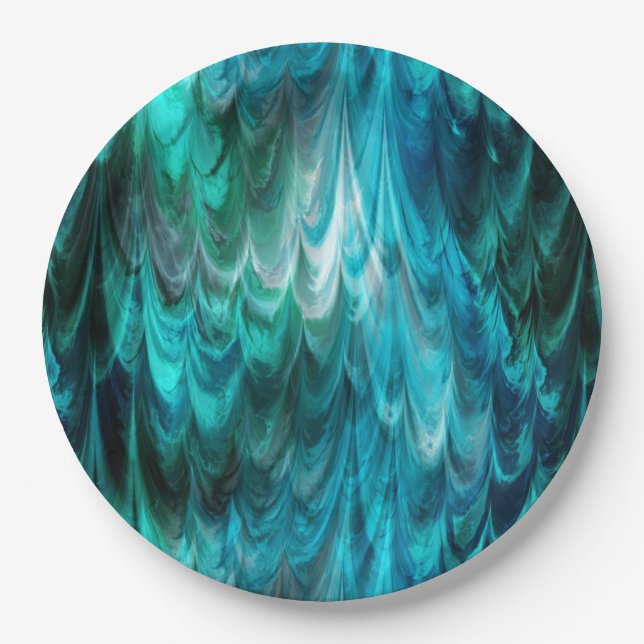 nonpareil kelpie teal : paper plate (Front)