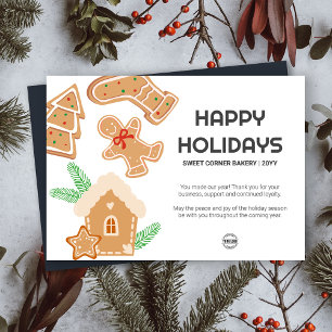 NonPhoto Bakery Gingerbread Thank You Holiday Card