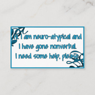 Nonverbal emergency cards