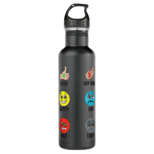 Nonverbal Picture Communication Autism ABA SLP Tee 710 Ml Water Bottle