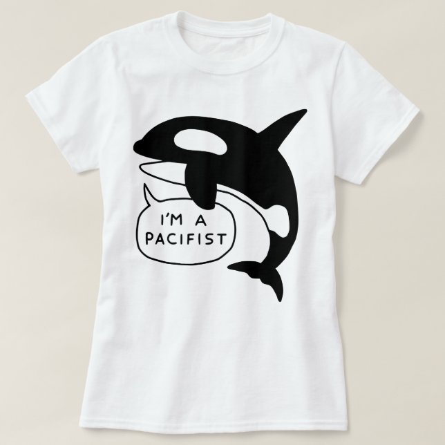 Nonviolence Whale T-Shirt (Design Front)