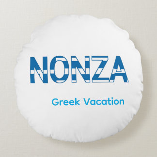 Nonza Greek Round Pillow