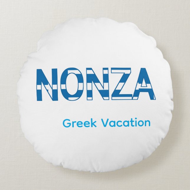 Nonza Greek  Round Pillow (Front)