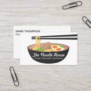 Noodle Bowl Chopsticks Business Card