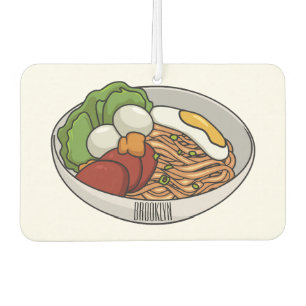 Noodle cartoon illustration air freshener