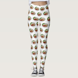 Noodle cartoon illustration  leggings