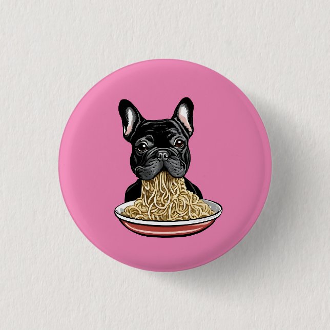 Noodle Eater 1 Inch Round Button (Front)
