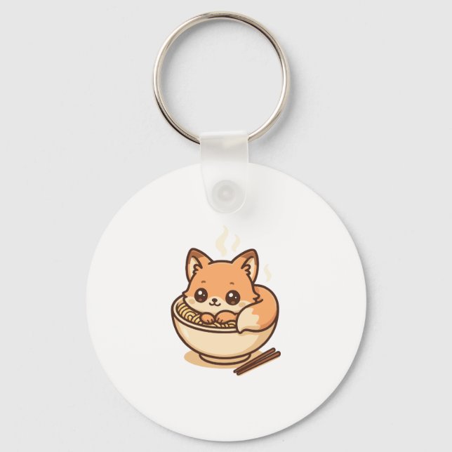 Noodle Fox Keychain (Back)