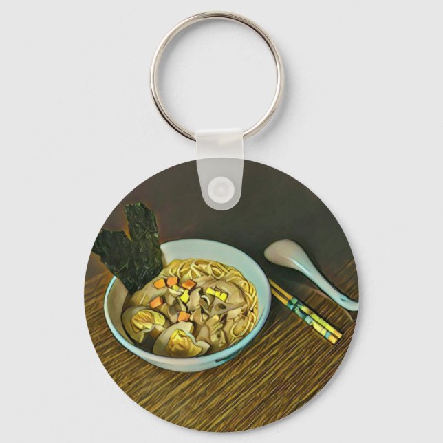 Noodle lover design keychain (Front)