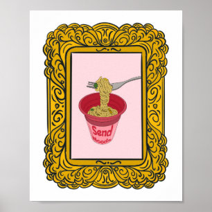 Noodle, send noods funny poster
