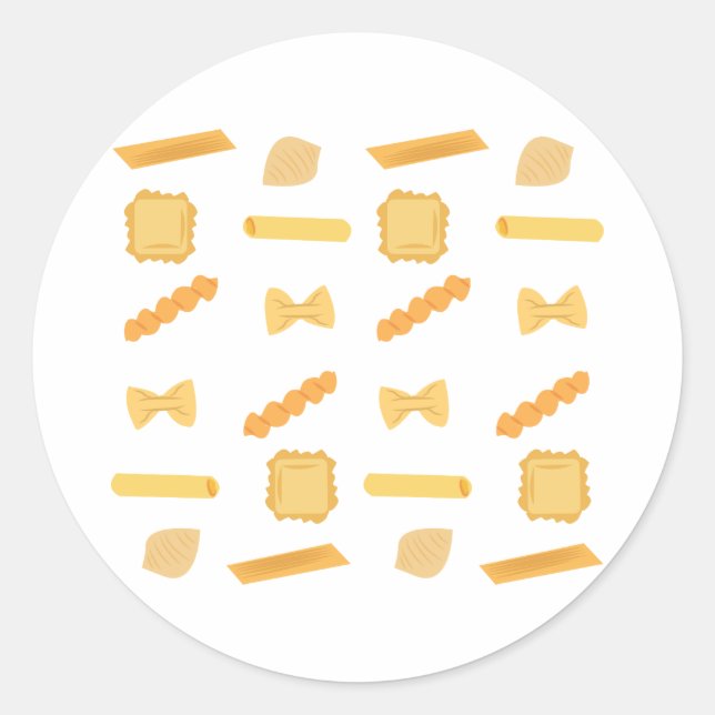 Noodle Shapes Classic Round Sticker (Front)