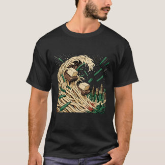 Noodle Tsunami Over Tokyo Pop Art T-Shirt