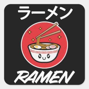 Noodles Anime Manga Funny Cute Japan Otaku Design Square Sticker