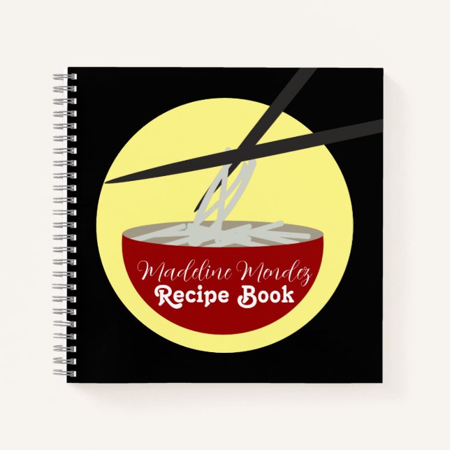 Noodles Food Chef Cook Recipe Notebook (Front)