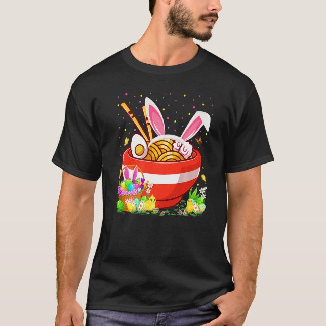 Noodles Food Easter Egg Hunt Bunny Noodles Easter  T-Shirt (Front)