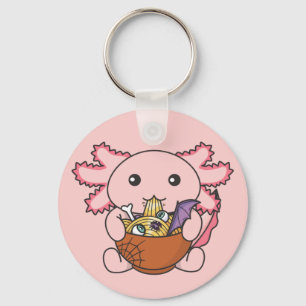 Noodles Japanese Noodles Halloween Axolotl Ramen K Keychain