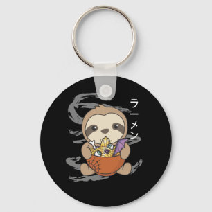 Noodles Japanese Noodles Halloween Sloth Ramen Keychain