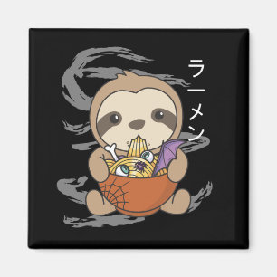 Noodles Japanese Noodles Halloween Sloth Ramen Mag Magnet
