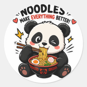 NOODLES MAKE EVERYTHING BETTER PANDA STICKER
