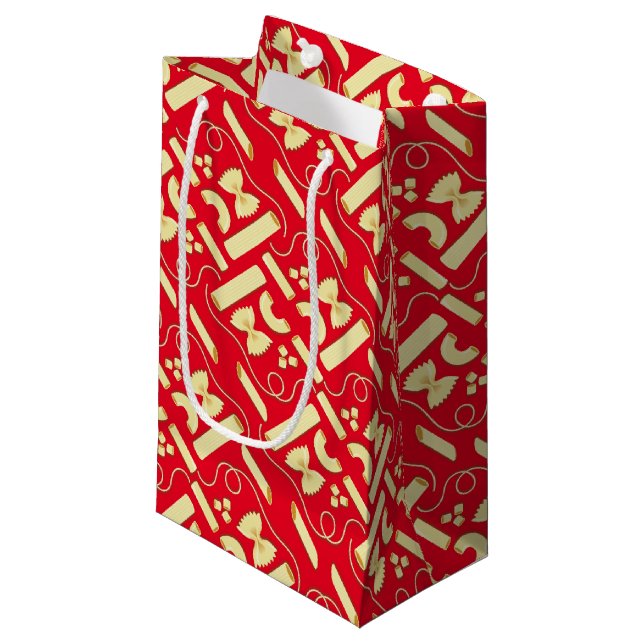 Noodles Pasta Kid 1st Birthday Party Italian Small Gift Bag (Front Angled)