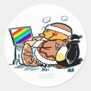 Nooky & Freeze Classic Round Sticker