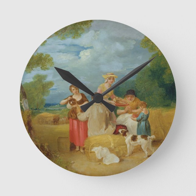 Noon, 1799 (oil on canvas) round clock (Front)