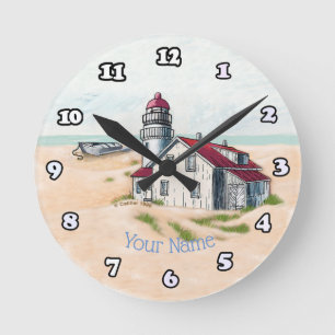 Noon Lighthouse Round Clock