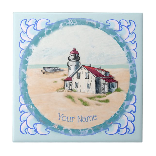 Noon Lighthouse  Tile (Front)