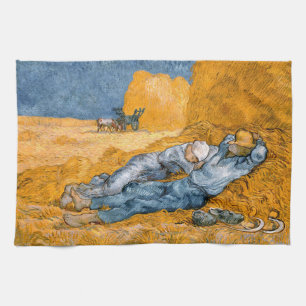 Noon, rest from work by Vincent Van Gogh  Kitchen Towel