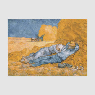 Noon, rest from work by Vincent Van Gogh Tissue Paper