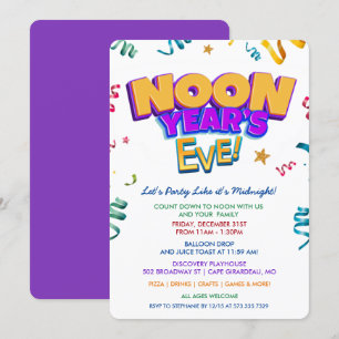 Noon Year's Eve Party Invitation