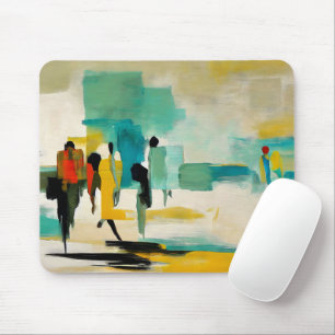 Noontide Vibrance – Abstract Figures Mouse Pad