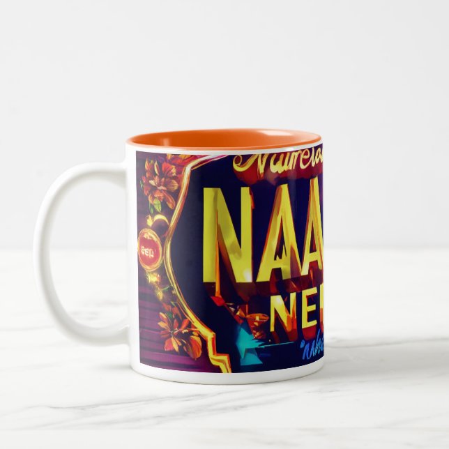 Noor 3D Logo  Two-Tone Coffee Mug (Left)