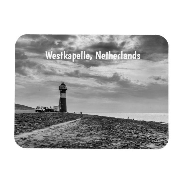 Noorderhooft Lighthouse, Westkapelle, Netherlands Magnet (Horizontal)