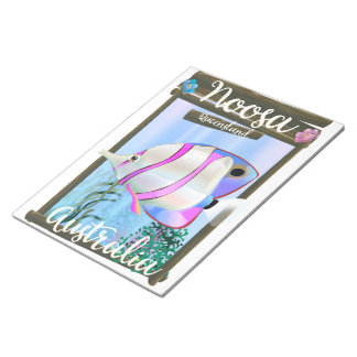 Noosa Australia vintage travel poster Notepad
