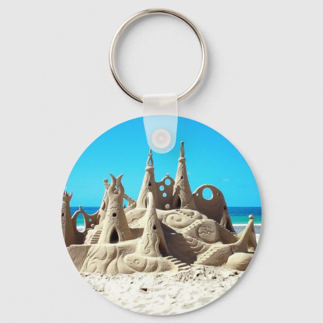 Noosa Beach Sandcastle Keychain (Front)