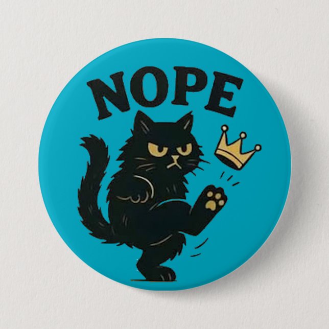 nope 3 inch round button (Front)