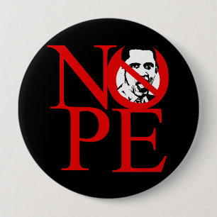 Nope 4 inch round button