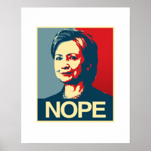 NOPE - Affiche d'Anti-Hillary - - Anti-Hillary -