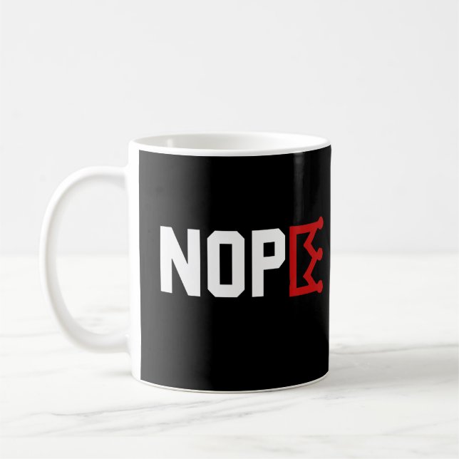 Nope Anti-Monarchy Crown Coffee Mug Funny (Left)