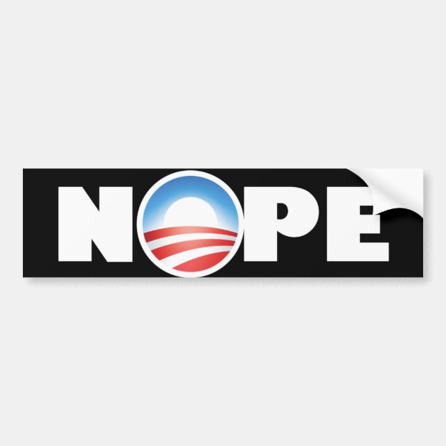 Nope anti-obama nobama bumper sticker (Front)
