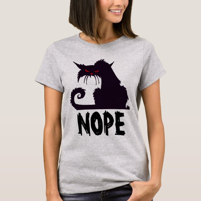 NOPE BLACK CAT T-shirts (Front)
