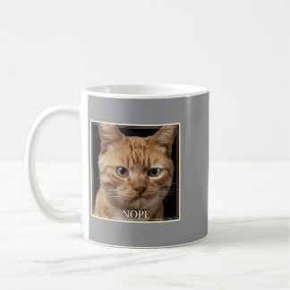 Nope Cat Coffee Mug