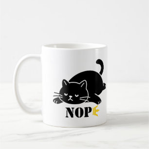 NOPE Cat Funny for Cat Lovers Coffee Mug