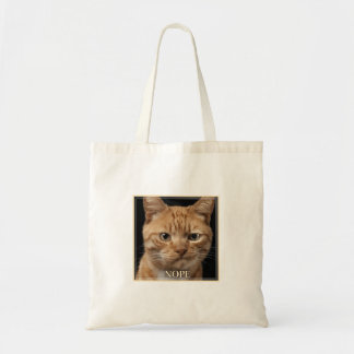 Nope Cat Tote Bag