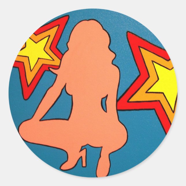 "NOPE" CLASSIC ROUND STICKER (Front)