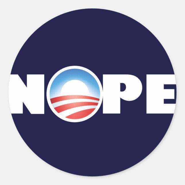 Nope Classic Round Sticker (Front)