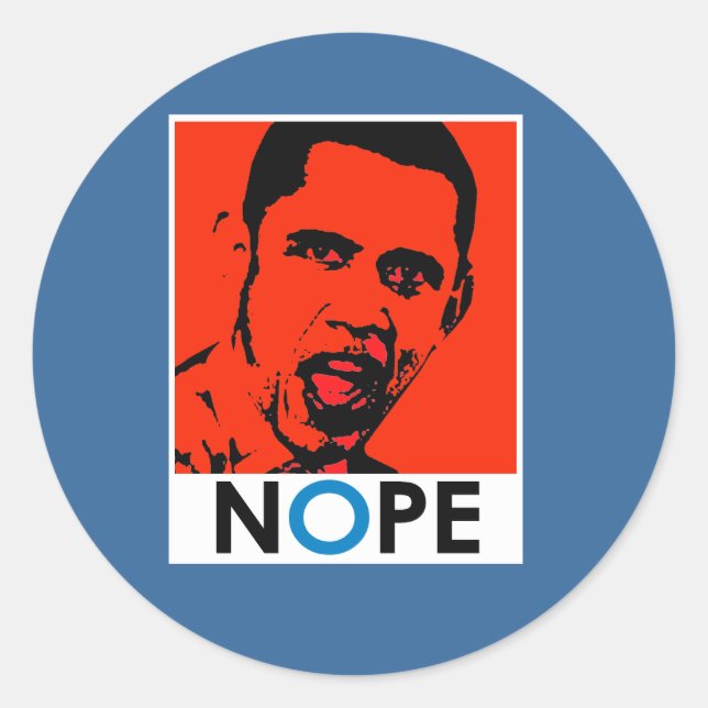 NOPE CLASSIC ROUND STICKER (Front)