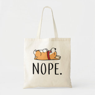 Nope Corgi Tote Bag