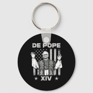 Nope Da Pope From Chicago Leo Xiv Provost Tee Keychain
